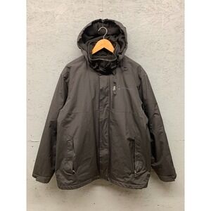Free Country Jacket Mens Large Black Hard Shell Coat Zip up‎ Pockets